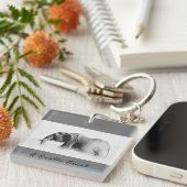 Gentle Giant Elephant Foto mit hoher Texttaste Schlüsselanhänger (Vorderseite rechts)