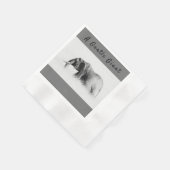 Gentle Giant Elephant Foto mit hoher Texttaste Serviette (Ecke)