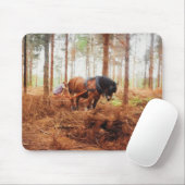 Gentle Giant - Entwurf von Hauling Logs für Pferde Mousepad (Mit Mouse)