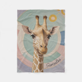 Gentle Giant: Pastel Giraffe Fleecedecke