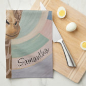 Gentle Giant: Pastel Giraffe Geschirrtuch (Viertel Falte)