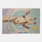 Gentle Giant: Pastel Giraffe Geschirrtuch (Horizontal)