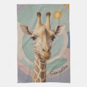 Gentle Giant: Pastel Giraffe Geschirrtuch (Vertikal)