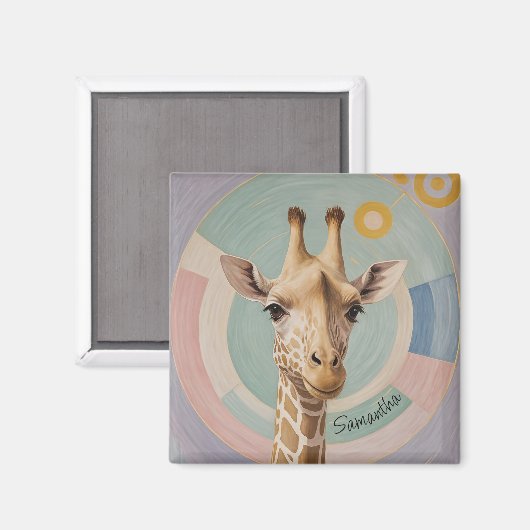 Gentle Giant: Pastel Giraffe Magnet (Vorderseite/Rückseite)