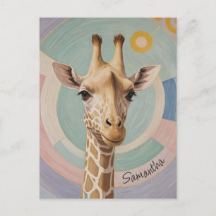 Gentle Giant: Pastel Giraffe Postkarte