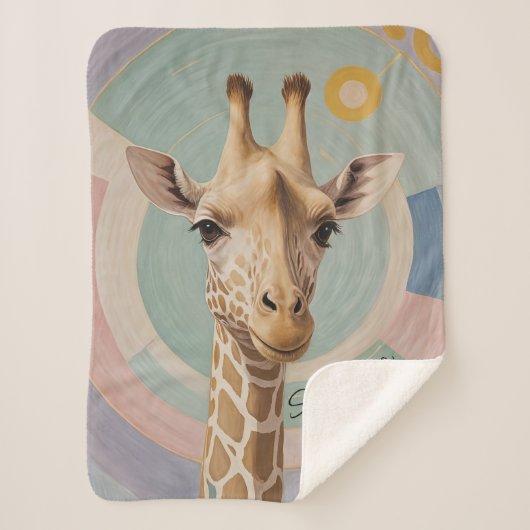Gentle Giant: Pastel Giraffe Sherpadecke (Vorderseite)