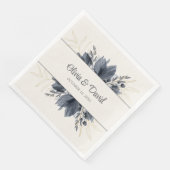 Gentle Gray Blume Wedding Napkins Serviette (Ecke)