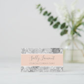 Gentle Gray und Peche Consultant Coach Visitenkarte (Stehend Vorderseite)