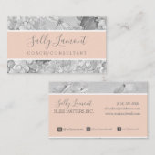 Gentle Gray und Peche Consultant Coach Visitenkarte (Vorne/Hinten)