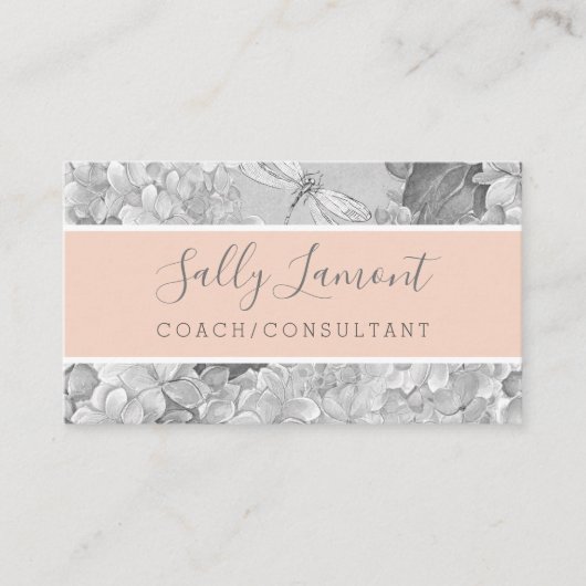 Gentle Gray und Peche Consultant Coach Visitenkarte (Vorderseite)