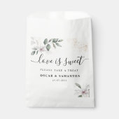 Gentle Greenery Watercolor Leaf & Blume | Gold Geschenktütchen (Vorderseite)