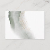 Gentle Greenery Watercolor Leaf | Goldstaub Begleitkarte (Rückseite)