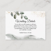 Gentle Greenery Watercolor Leaf | Goldstaub Begleitkarte (Vorderseite)