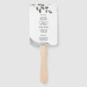 Gentle Greenery Watercolor Leaf | Goldstaub Fächer (Rückseite)