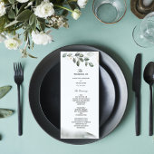 Gentle Greenery Watercolor Leaf | Goldstaub Menükarte