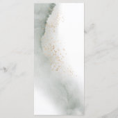 Gentle Greenery Watercolor Leaf | Goldstaub | Menükarte (Rückseite)