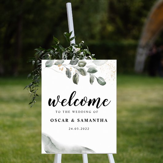 Gentle Greenery Watercolor Leaf | Goldstaub | Poster