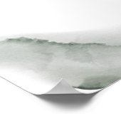 Gentle Greenery Watercolor Leaf | Goldstaub | Poster (Ecke)