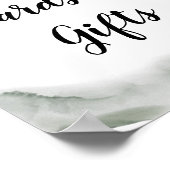 Gentle Greenery Watercolor Leaf | Goldstaub | Poster (Ecke)