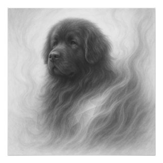 Gentle Guardian – Newfoundland Dog Portrait Fotodruck