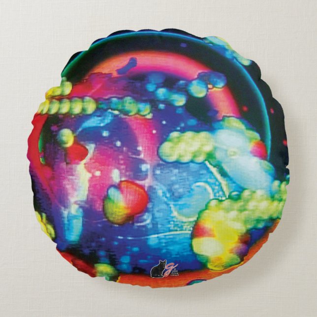Gentle Gyre Rundes Kissen (Vorderseite)