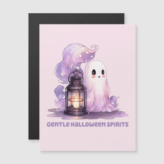 Gentle Halloween Spirits Magnetkarte (Vorne/Hinten)