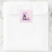 Gentle Halloween Spirits Quadratischer Aufkleber (Tasche)