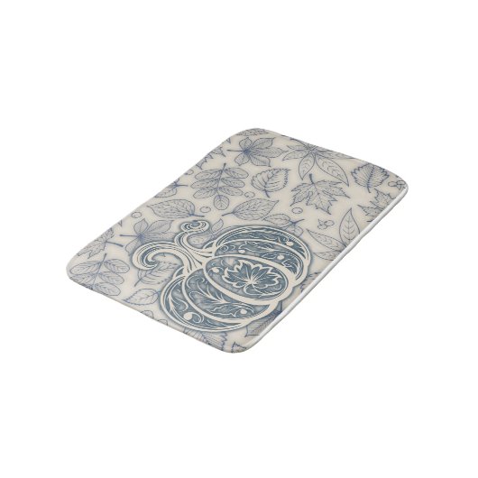 Gentle Harvest Pumpkin - Verblasenes ElfenbeinBitt Badematte (Schrägansicht)