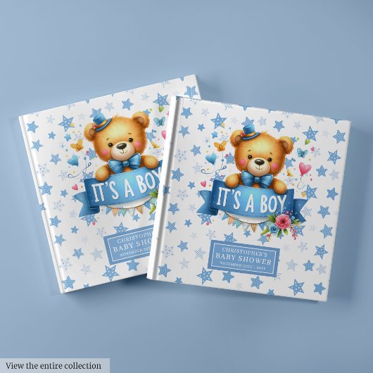 Gentle It is a Boy Guest Book for Baby Shower Fun Gästebuch