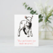 Gentle Lamb Postkarte (Stehend Vorderseite)