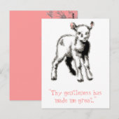 Gentle Lamb Postkarte (Vorne/Hinten)
