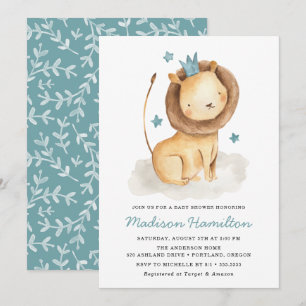 Gentle Lion Einladung der Babydusche