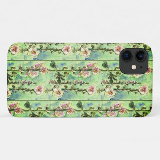 Gentle Mallow floral Case-Mate iPhone Hülle (Rückseite (Horizontal))
