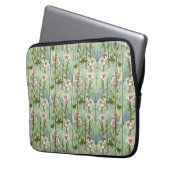 Gentle Mallow Light Pink Blume & Green Laptopschutzhülle (Vorderseite Links)