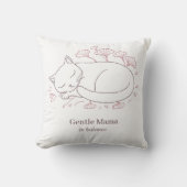 Gentle Mama Minimalist Cat Pillow - Boho Mother's  Kissen (Vorderseite)