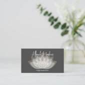 Gentle Mandala Lotus Blume Business Card Visitenkarte (Stehend Vorderseite)