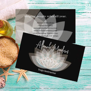Gentle Mandala Lotus Blume Business Card Visitenkarte