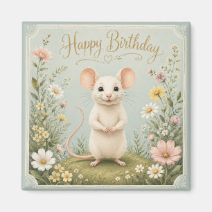 Gentle Maus Garten Geburtstag Magnet