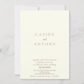 Gentle minimalistische Elfenbeinneutralität in ein Einladung (Vorderseite)