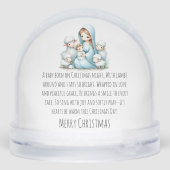 Gentle Night – Baby Jesus and Lambs  Schneekugeln (Rückseite)