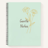 Gentle Notes Minimal Aesthetic Notebook Notizblock (Vorderseite)