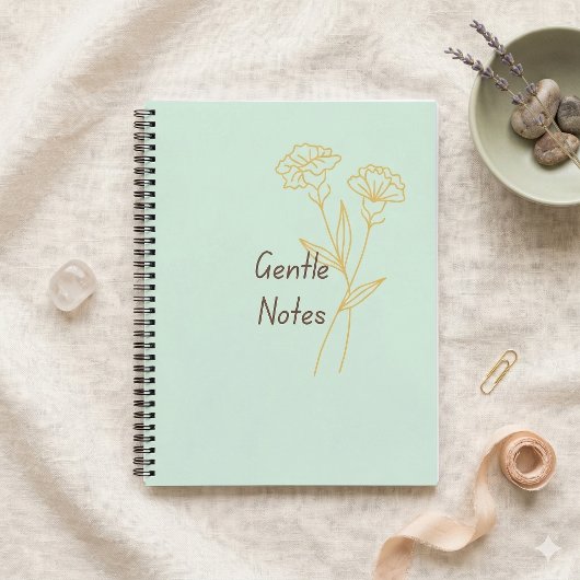 Gentle Notes Minimal Aesthetic Notebook Notizblock