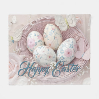 Gentle Oaster Joy with Floral Motif Fleecedecke