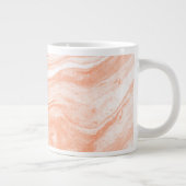 Gentle Orange Marble Stone Jumbo-Tasse (Rechts)