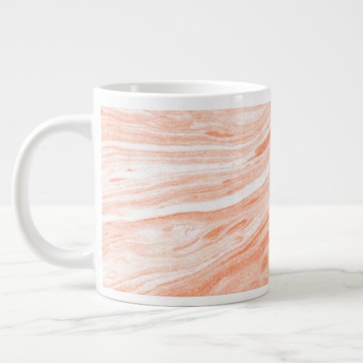 Gentle Orange Marble Stone Jumbo-Tasse (Links)
