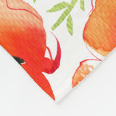 Gentle Orange Poppies Wasserfarben Muster Fleecedecke (Ecke)