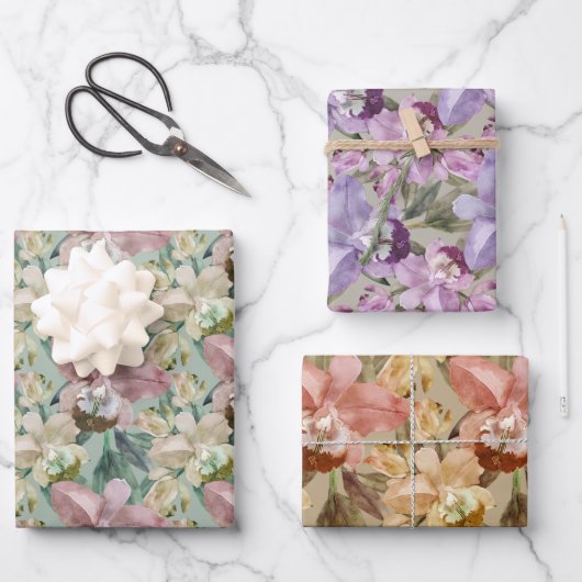 Gentle Orchid Garden Geschenkpapier Set (Vorderseite)