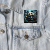Gentle Panda Bear zwischen Dschungel-Rose Button (Beispiel)