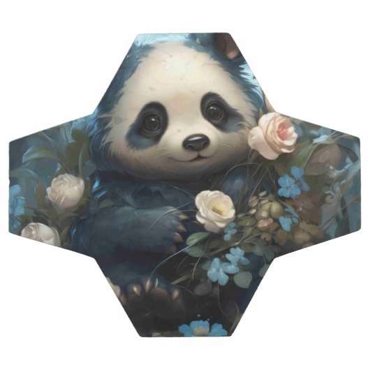 Gentle Panda Bear zwischen Dschungel-Rose Fußball (Flach)