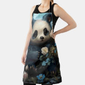 Gentle Panda Bear zwischen Dschungel-Rose Schürze (InSitu)